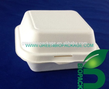 Disposable clamshell food container, food packaging boxes