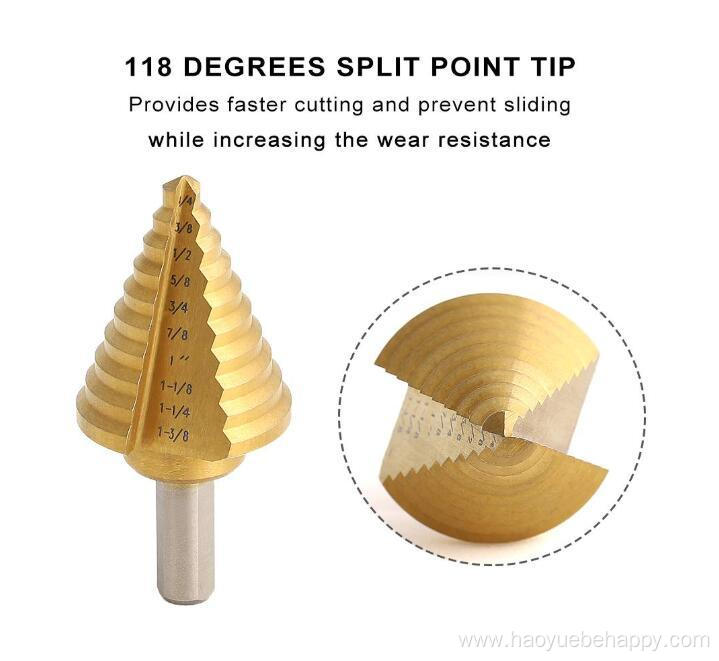 Step Drill Bit Titanium Coated Short Length