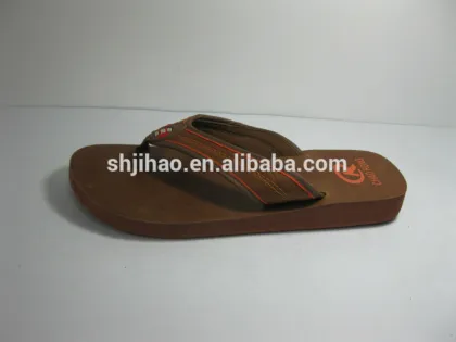 fashion wholesale genuine leather flip flop pool beach sandals