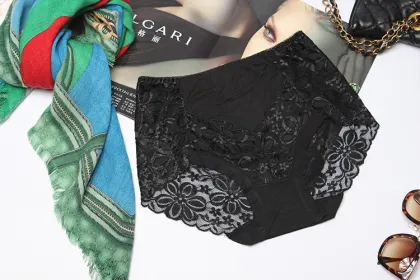 New fation ladys Hollow out sexy Briefs under wear lace fabric briefs knickers under lace under wear color