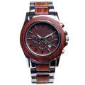 Steel With Wooden Quartz Wood Chronograph Watch