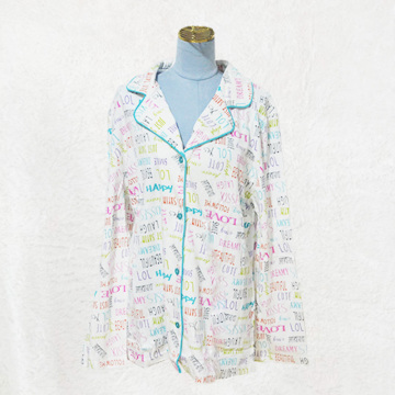 Adult Printed Letter Pajama Suit