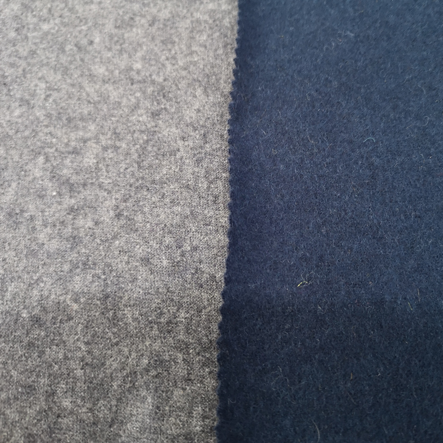Wool polyester blend jersey fabric