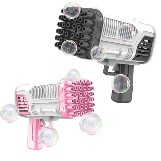 Wholesale 36-Hole Outdoor Bubble Gun Toy: Children's Gatling Style Flashing Bubble Gun