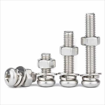 Stainless Steel Phillips Screws Bolts With Nut Washer