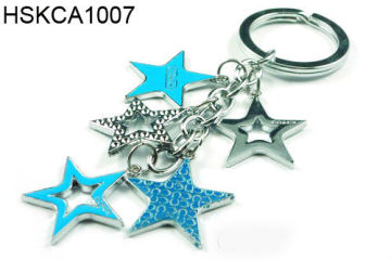 Fashion Metal Enamel Star Charms Keychain