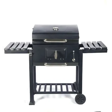 Lar Square Square Heating Oven for Courtyard BBQ Thickened Charcoal Smoke Grill with Cover