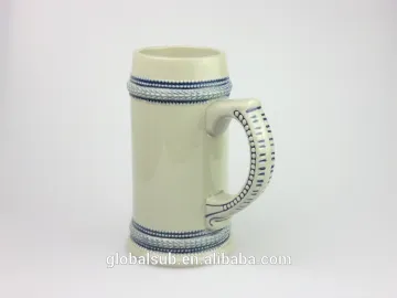 22 oz classic Sublimation ceramic Beer Mug with handle