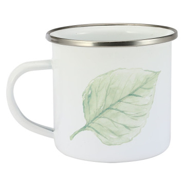 8cm Enamelware Campling Cup Stainless Steel Rim Kitchenware Tools Enamel Mug