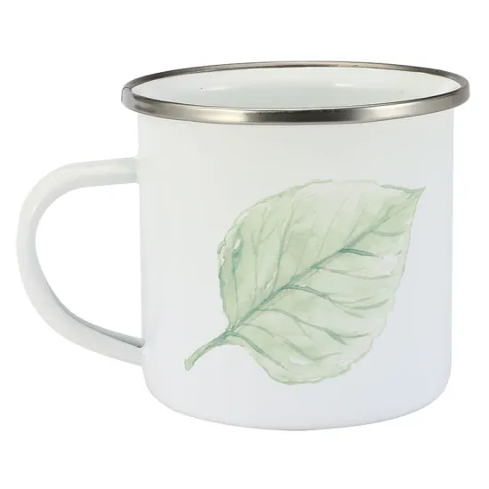 8cm Enamelware Campling Cup Stainless Steel Rim Kitchenware Tools Enamel Mug