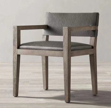 1930s French Minimalist Leather Arm Chair for Home or Hotel