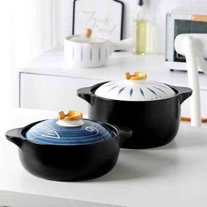 Japanese Style Ceramic Soup Casserole Stew Pot