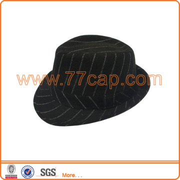 Best Sales Stripe Decorative Bowler Hats with Feather Manufactor