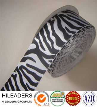 Polyester Zebra Printed Satin Ribbon