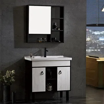 Wood Bathroom Cabinet with Two Doors