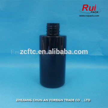 black color plastic bottle,flat shoulder PET plastic bottles