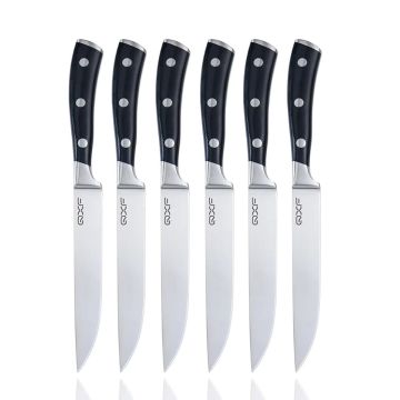 6 PCS High Carbon 5 Inch Stainless Steel Steak Knife Set with ABS Handle