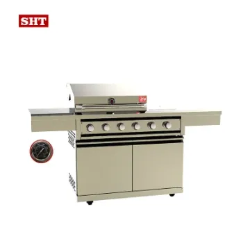 Good Price Household 6 Burners Gas Grill BBQ with Kitchen Cabinet