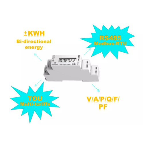 Mini Digital Kwh Energyr Meter 1 Phase Lcd