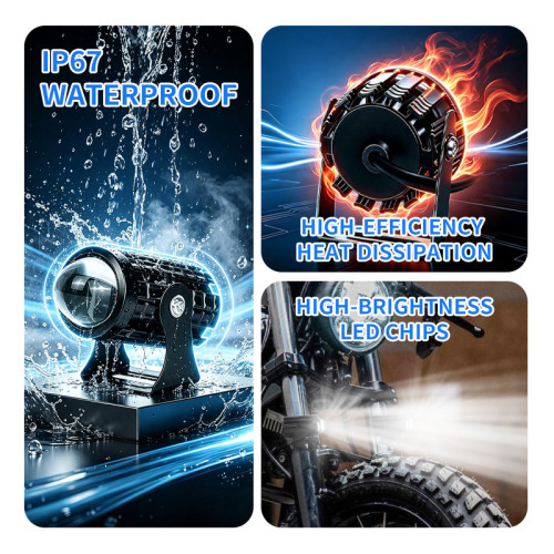 LiuHJG 23W 12V-80V Led Motorcycle Lighting Systems Spot Light