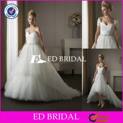 CE582 Cheap China Factory Customized Remove Sleeve and Train Wedding Dresses London