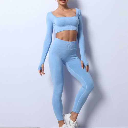 Conjunto de yoga de traje sin costuras de fitness