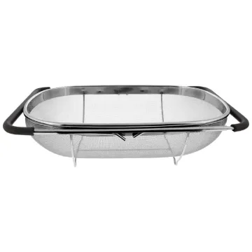 High quality stainless steel Vegetable basket drawing kitchenware strainer cooking oil strainer