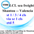 Logistica di merci di mare da Shanatou a Valencia