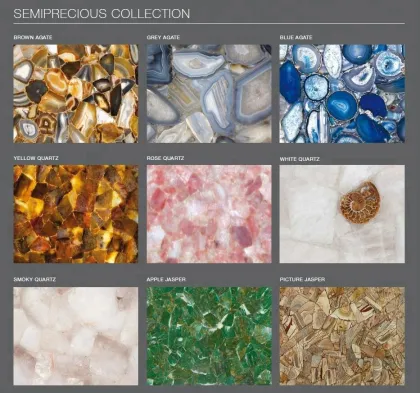 Semiprecious Blue agate, Gemstone Slab