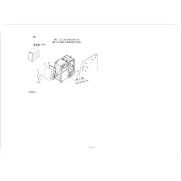 Excavator ZX130L-3 glass 4668645