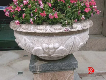 Stone flower pot