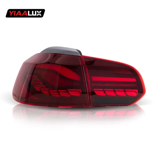 Vland Full LED Rear Lamp Assembly with Brake DRL Fog Lights for Volkswagen MK6 2008-2013