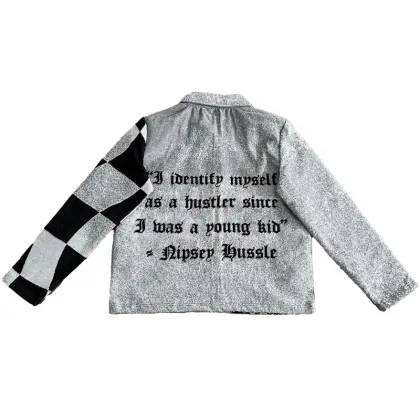 Customizable Men's Heavyweight Woolen Jacquard Tapestri Jacket