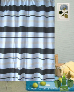 gray stripe shower curtain