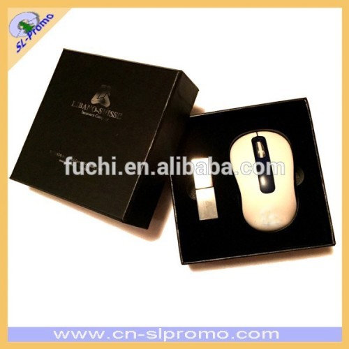 Custom Made VIP Quality Mouse And Crystal USB Promotional Gift Set In High Quality Gift Box Set