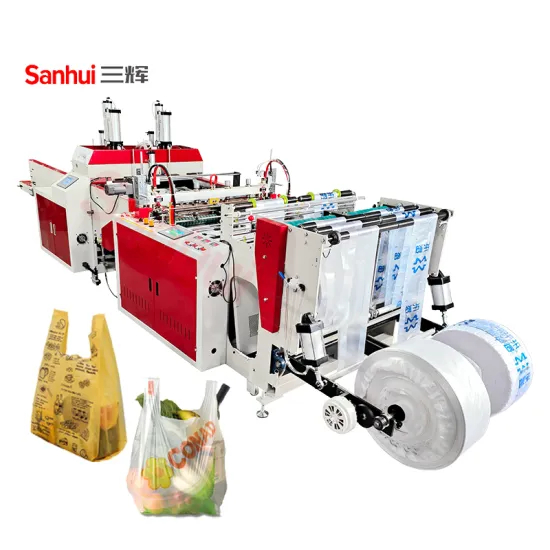 High-Speed Automatic 2-Lane Plastic Bag Making Machine: 280-400 Pcs/Min with Welding Function