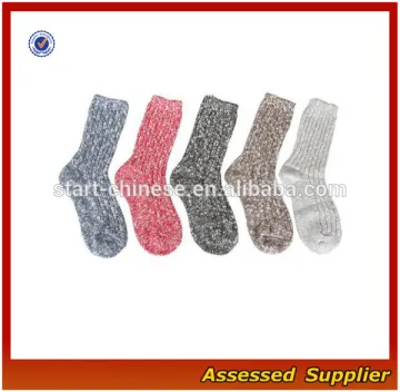 Winter Women 100% Cotton Casual Knit Ankle High Socks/Bulky folk Style Knit Socks--ZP01161
