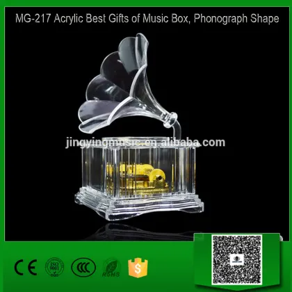 MG-217 Acrylic Best Gifts of Music Box, Phonograph Shape