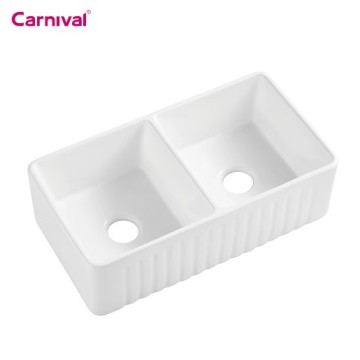 Modern European Wholesale Farmhouse Double Bowl Kitchen Sink
