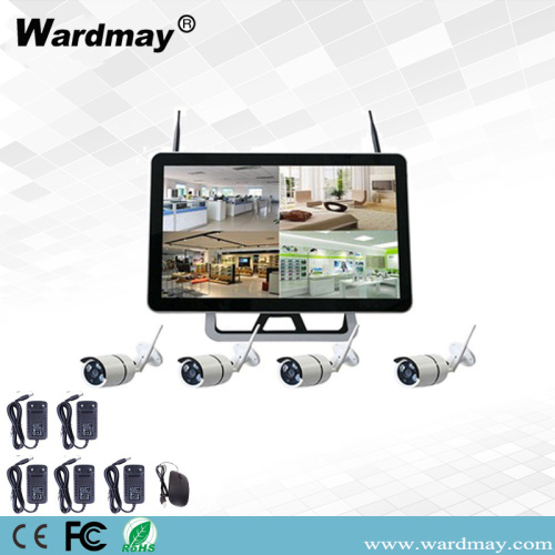 4CH 1.3/2.0MP Wifi NVR Kits with 15" Monitor