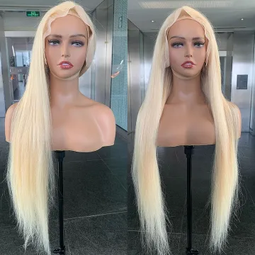 180% Bone Straight Human Hair 613 Lace Front  Wig For Women, 613 Transparent Lace Wigs ,Remy Virgin Brazilian Hair Wigs