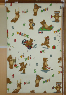 Sunscreen Horizontal Fabric Patterned Roller Blind Inside Blackout