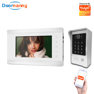 Doornanny 960P Smart Video Intercom System For Home Apartment Build-in Power Tuya Security Password Card Door Camera Monitor Kit