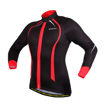 Sublimation Print Super Warm Autumn Winter Thermal Fleece Cycling Jacket