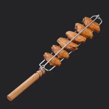 Outdoor BBQ Clamp Chicken Wing Rails with Handle