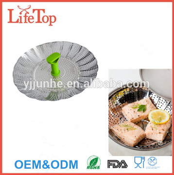 Vegetable Steamer Insert Collapsible Basket With Extendable Handle
