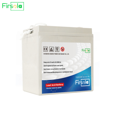 AGM ตะกั่วกรดแบตเตอรี่ 6V 220AH สำหรับสกูตเตอร์เตือนภัย UPS