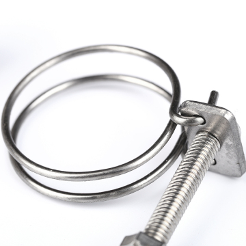 Stainless steel hose clamp double wire hose clamp