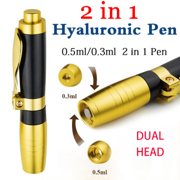 New 2 in 1 Hylaron Acid Pen Lip Plumper Filler Hyaluron Pen Anti Wrinkle Atomizer Meso Injection Guns Hialuron Dermal Filler Pen
