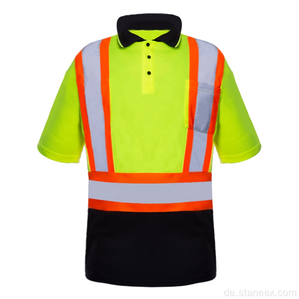 Hohe Sichtbarkeitsarbeit T -Shirt Sicherheit gelbes Hemd